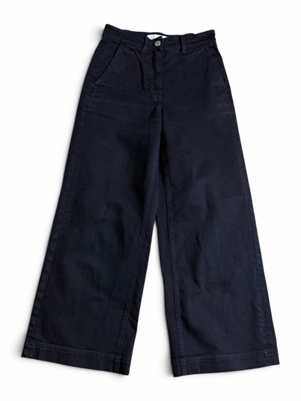 Everlane Black Wide Leg Crop High Rise Pants Size 00